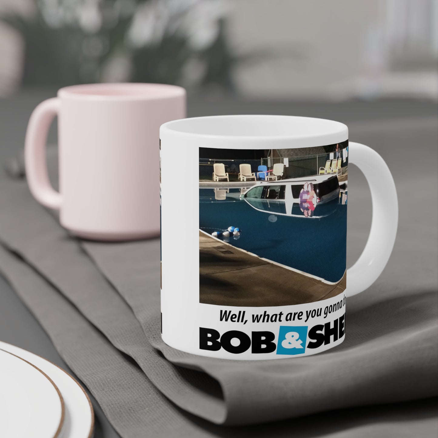 Car in Pool Ceramic Mugs (11oz\15oz\20oz)