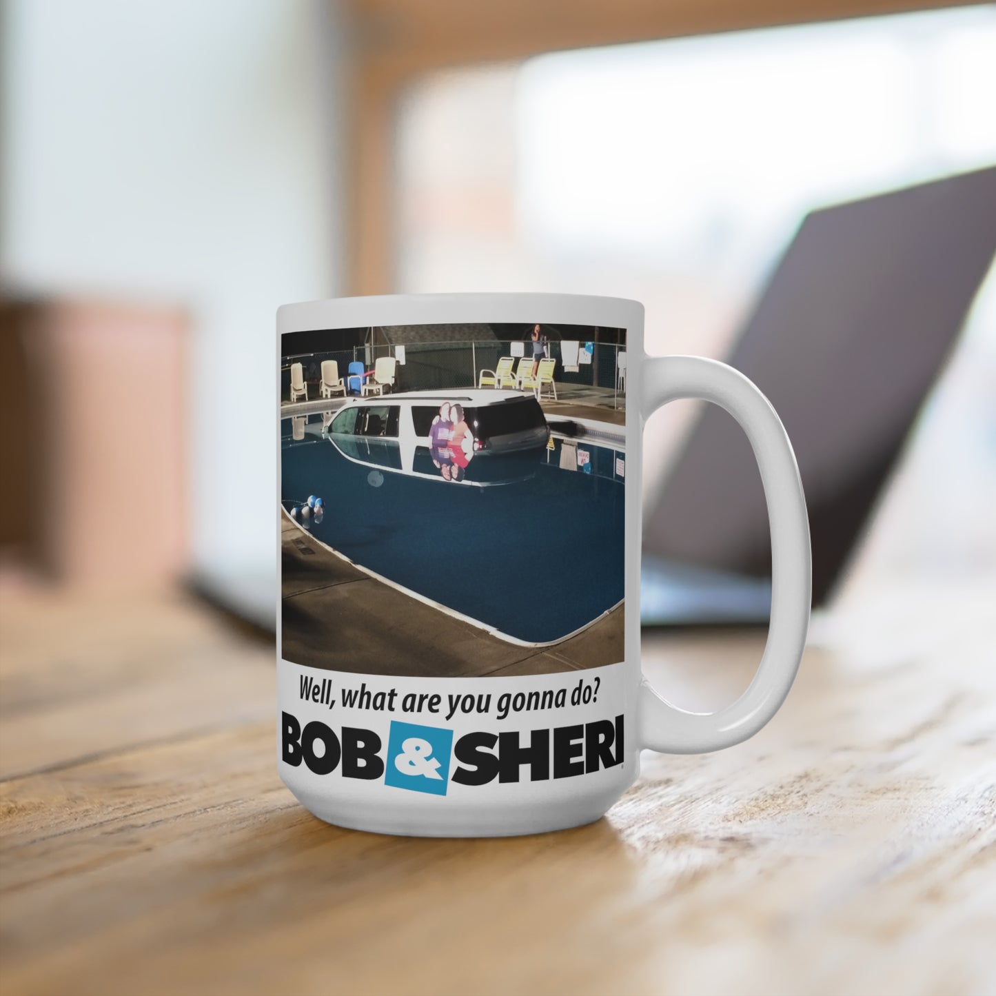 Car in Pool Ceramic Mugs (11oz\15oz\20oz)