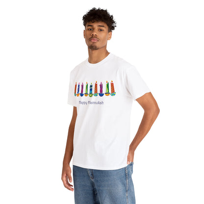 Happy Hanukkah Unisex Heavy Cotton Tee