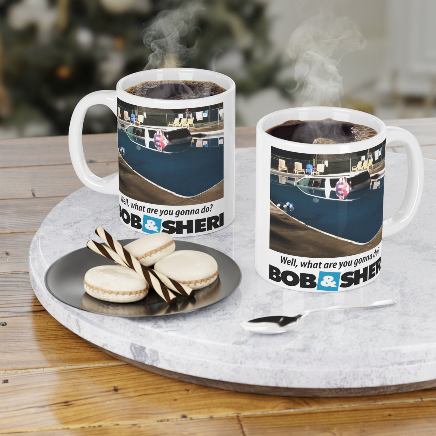 Car in Pool Ceramic Mugs (11oz\15oz\20oz)