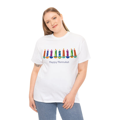 Happy Hanukkah Unisex Heavy Cotton Tee