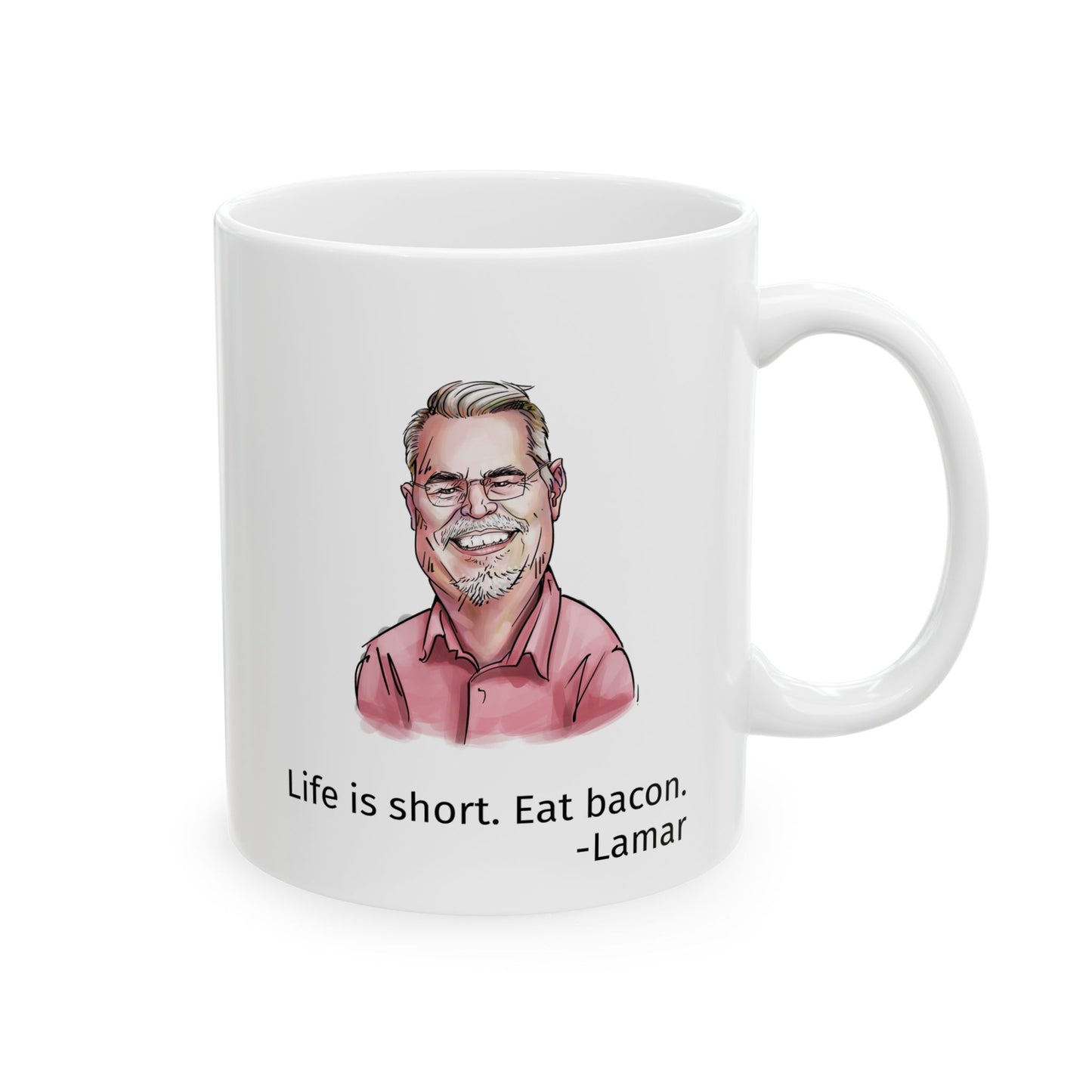 Lamar Life is Short Caricature Mug 11oz