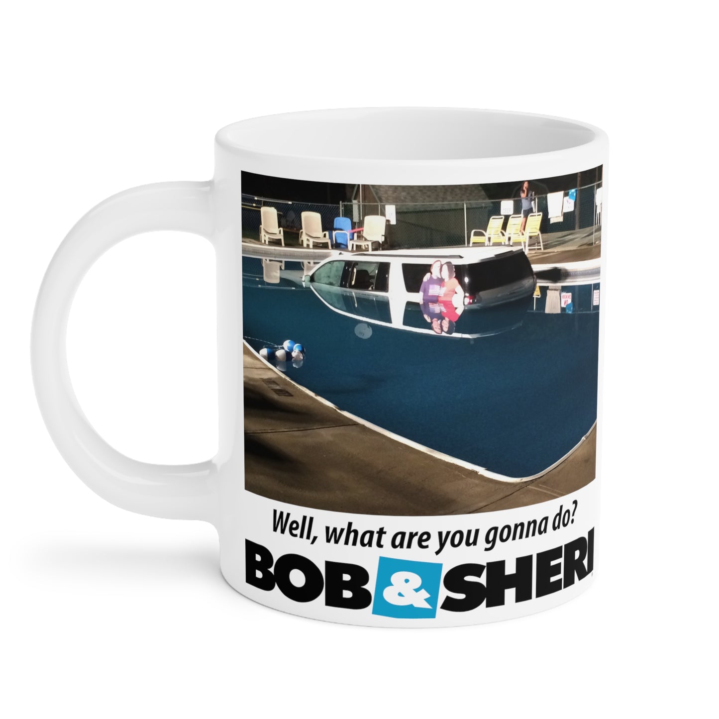 Car in Pool Ceramic Mugs (11oz\15oz\20oz)