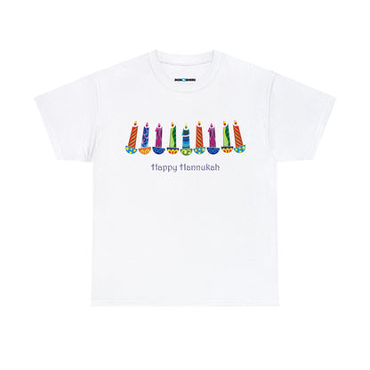 Happy Hanukkah Unisex Heavy Cotton Tee