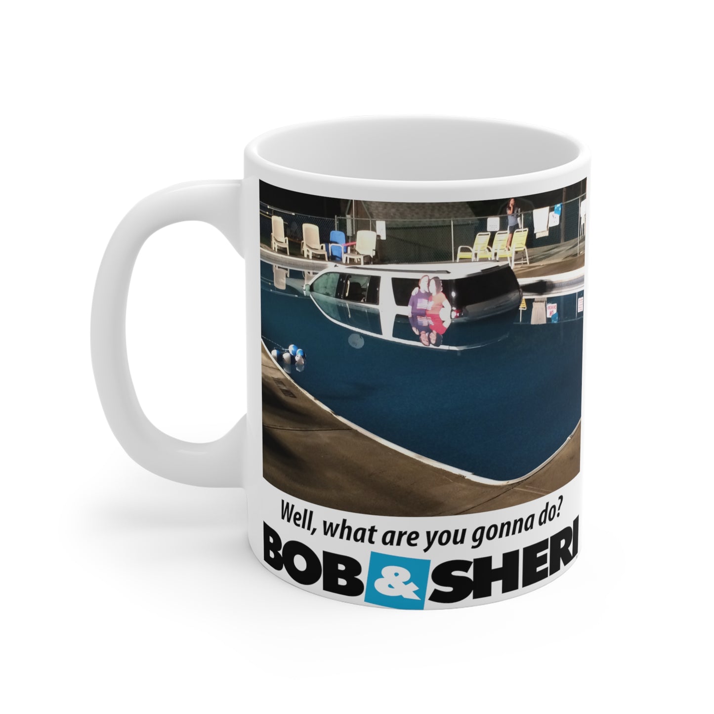 Car in Pool Ceramic Mugs (11oz\15oz\20oz)