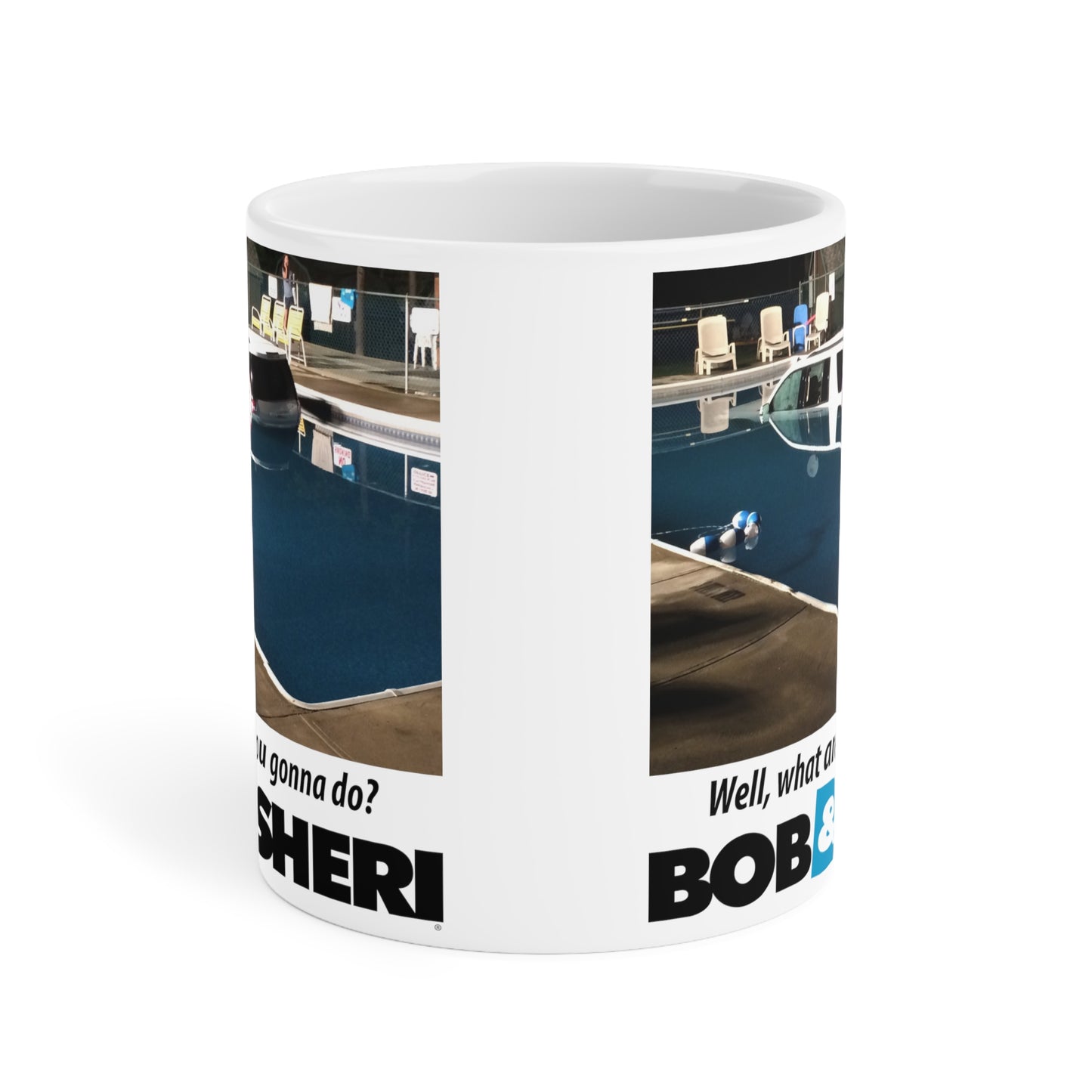 Car in Pool Ceramic Mugs (11oz\15oz\20oz)