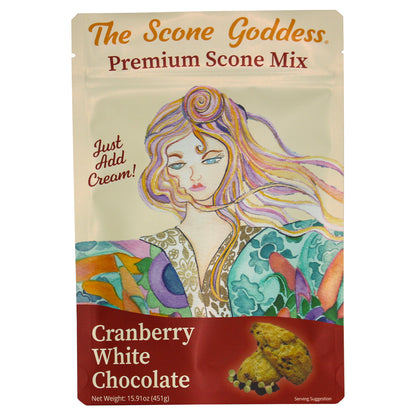 The Scone Goddess Cranberry White Chocolate Premium Scone Mix