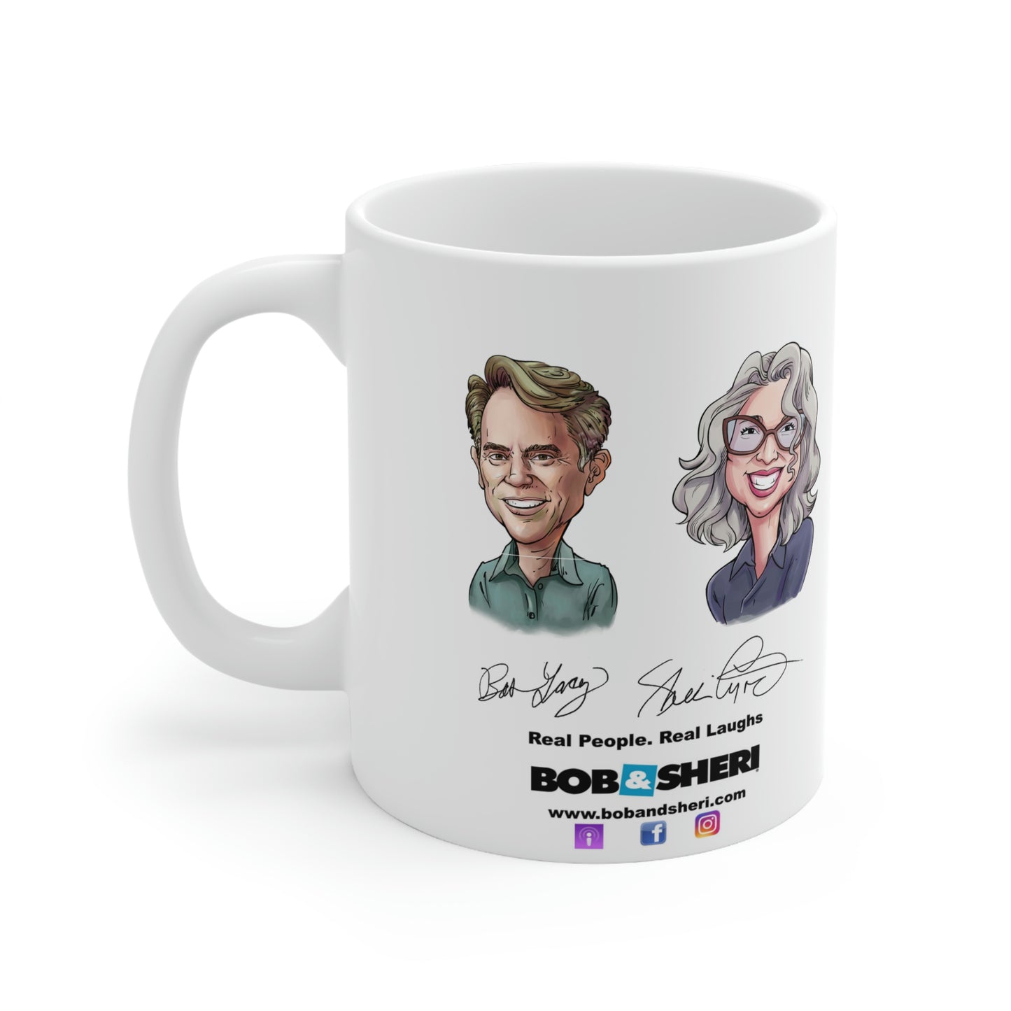 Bob & Sheri Caricature Mug 11oz