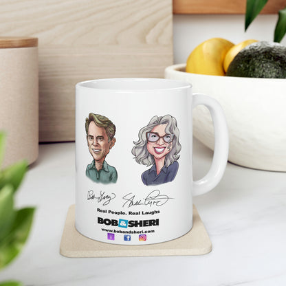 Bob & Sheri Caricature Mug 11oz