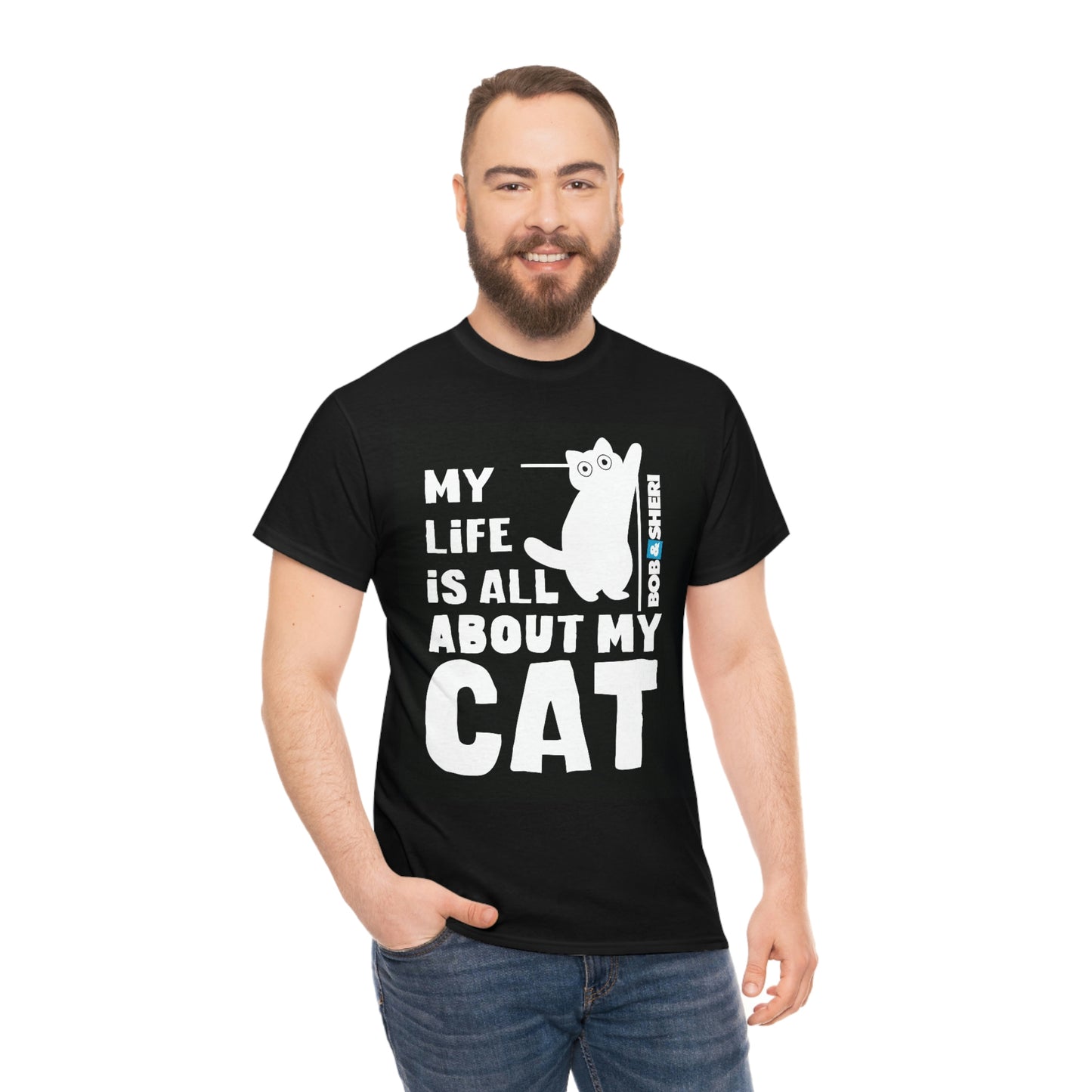 My Life Is All About My Cat Unisex Heavy Cotton Tee