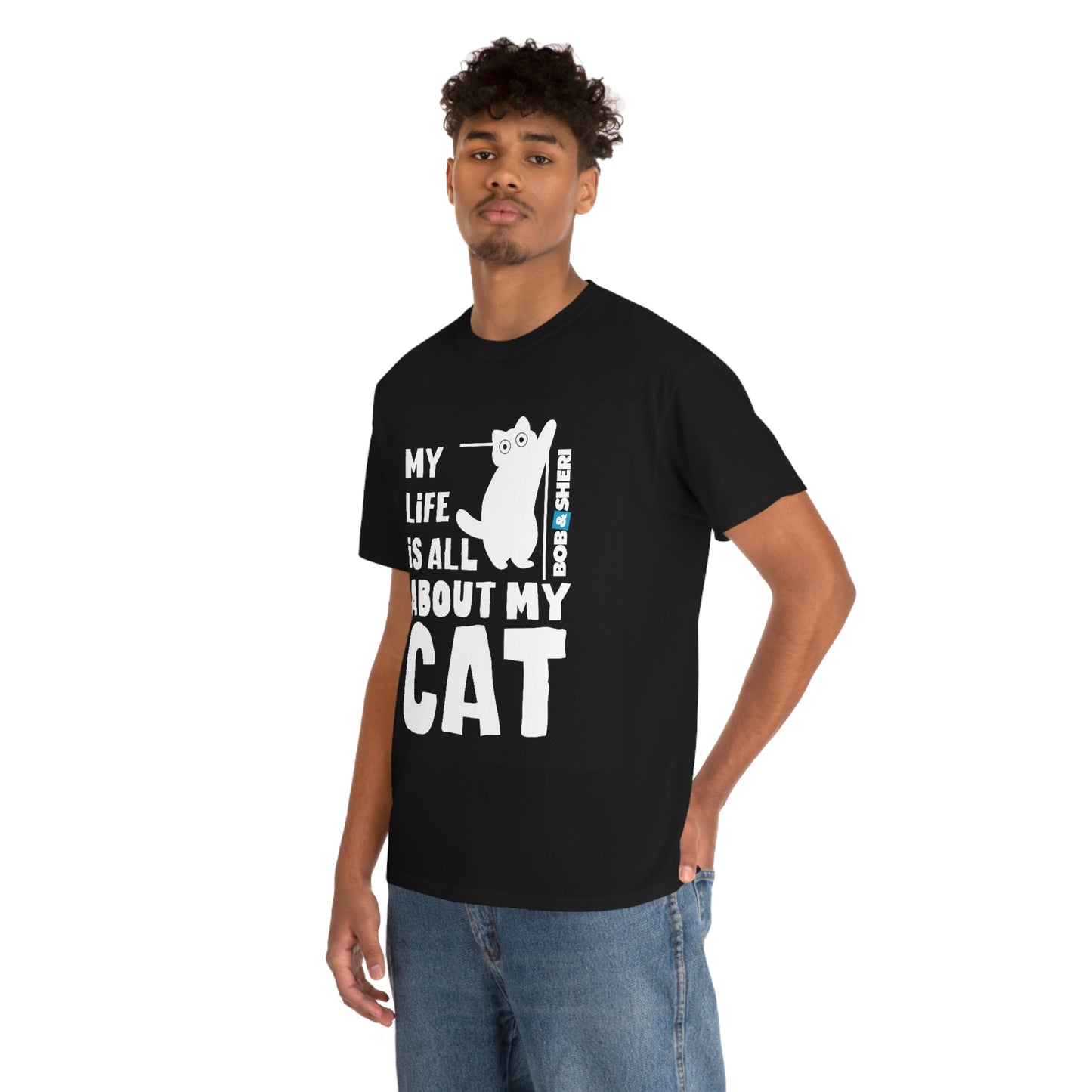 My Life Is All About My Cat Unisex Heavy Cotton Tee