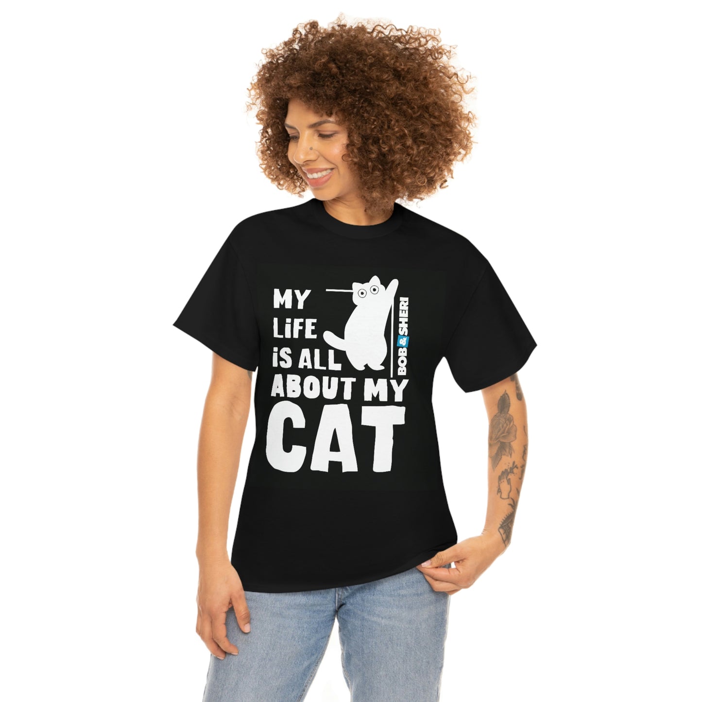 My Life Is All About My Cat Unisex Heavy Cotton Tee