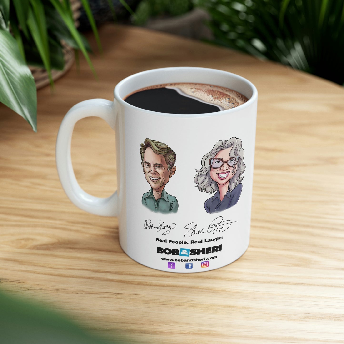 Bob & Sheri Caricature Mug 11oz