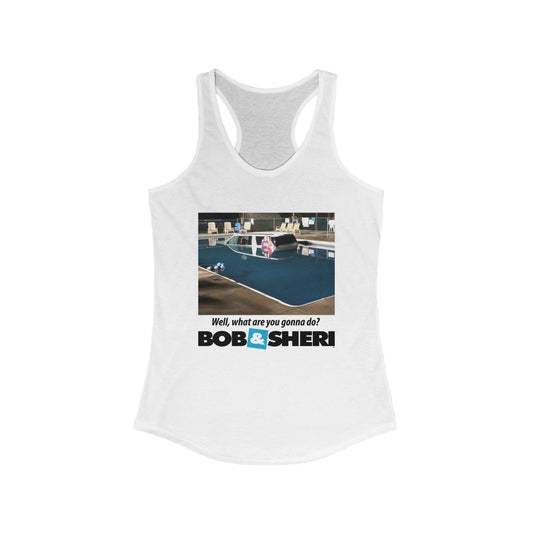 Car In Pool Women's Ideal Racerback Tank