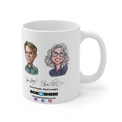 Bob & Sheri Caricature Mug 11oz